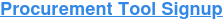 Procurement Tool Signup