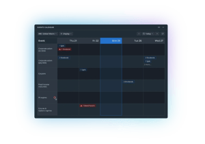 Events calendar