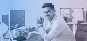 Man at desktop